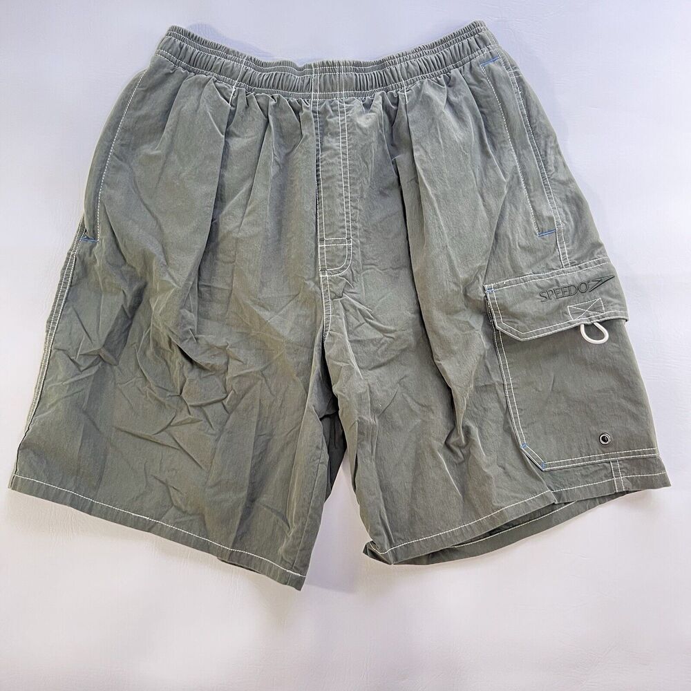 Speedo Mens Swim Trunks Small Swimwear Board‎ Shorts Mesh Lined Stretch Waist